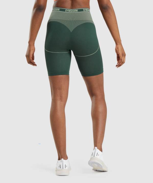 Damske Šortky Gymshark Apex Seamless High Rise Obsidian Zelene Hnede / Zelene | WO6127459